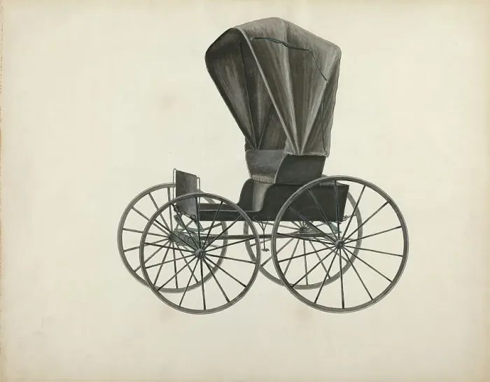 Framed Print : Doctor's Buggy, c. 1936. Creator: Fred Weiss Framed Print : Doctor's Buggy, c. 1936. Creator: Fred Weiss
