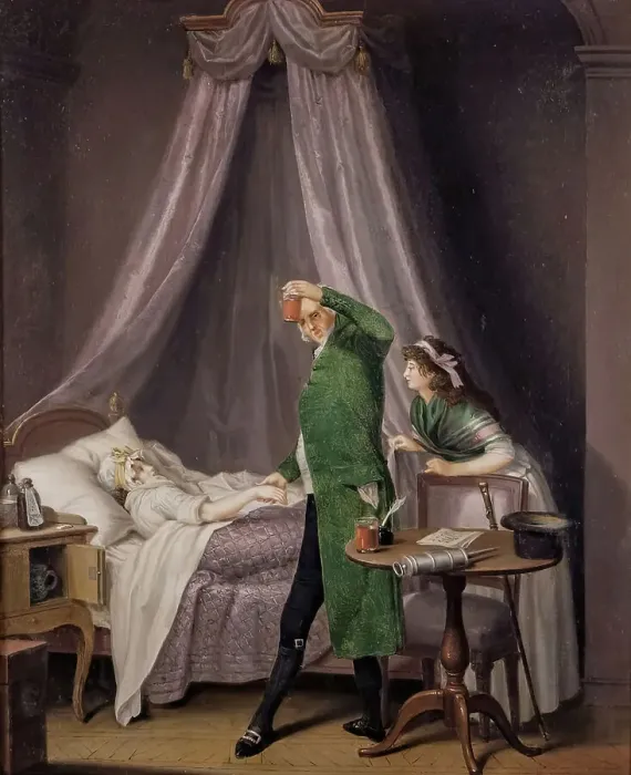 Framed Print : Doctor's visit, 1797. Creator: Per Hillestrom Framed Print : Doctor's visit, 1797. Creator: Per Hillestrom
