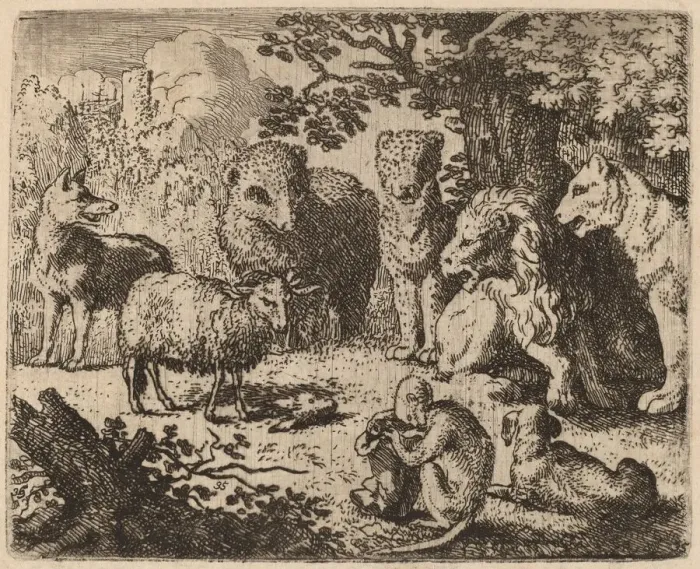 Framed Print : The Document is Opened, Revealing the Murdered Rabbits Head, probably c. 1645 / 1656 Framed Print : The Document is Opened, Revealing the Murdered Rabbits Head, probably c. 1645 / 1656