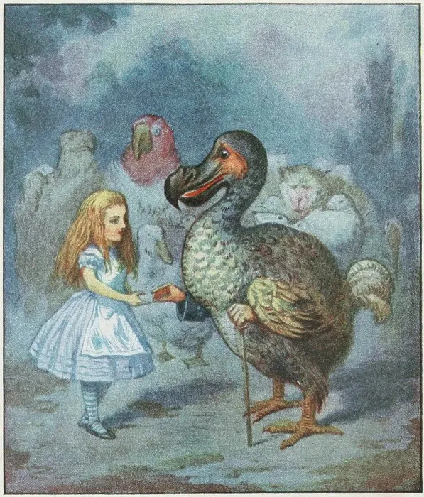 Framed Print : The Dodo solemnly presented the thimble.. 1911. Creator: Tenniel, Sir John (1820-1914) Framed Print : The Dodo solemnly presented the thimble.. 1911. Creator: Tenniel, Sir John (1820-1914)