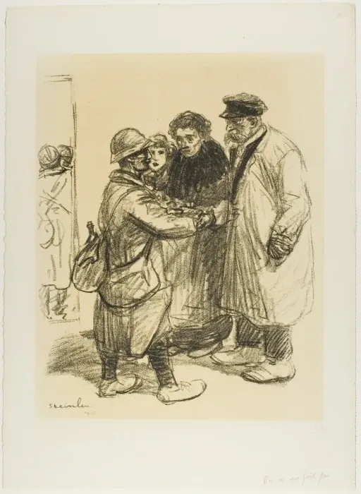 Framed Print : One Doesn t Get Used to It, 1915. Creator: Theophile Alexandre Steinlen Framed Print : One Doesn t Get Used to It, 1915. Creator: Theophile Alexandre Steinlen