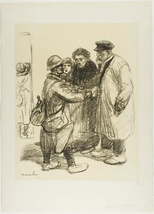 Framed Print : One Doesn t Get Used to It, 1915. Creator: Theophile Alexandre Steinlen Framed Print : One Doesn t Get Used to It, 1915. Creator: Theophile Alexandre Steinlen