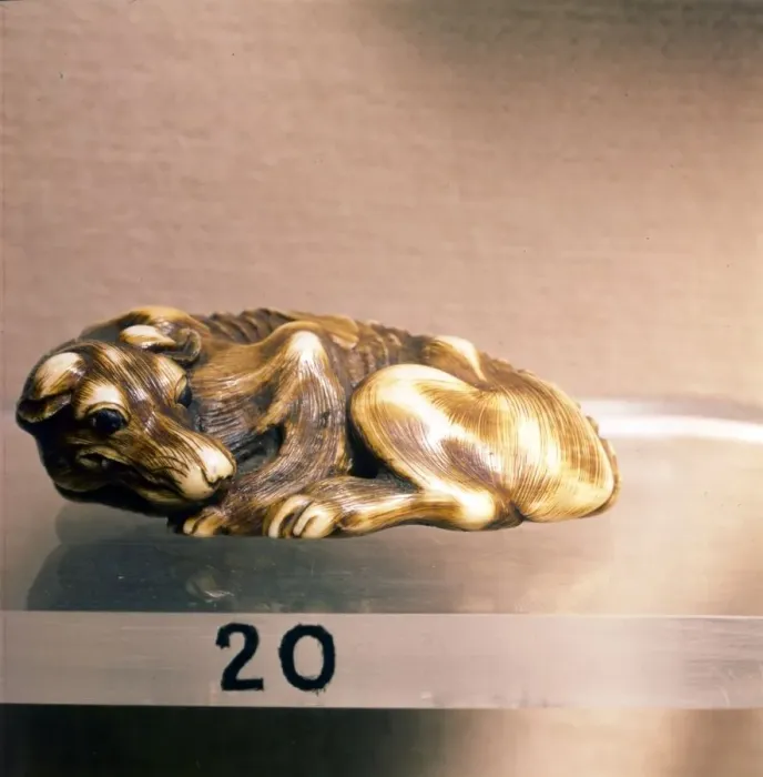 Framed Print : Dog, One of Twelve Animals in the Japanese Zodiac, Netsuke, c19th century Framed Print : Dog, One of Twelve Animals in the Japanese Zodiac, Netsuke, c19th century