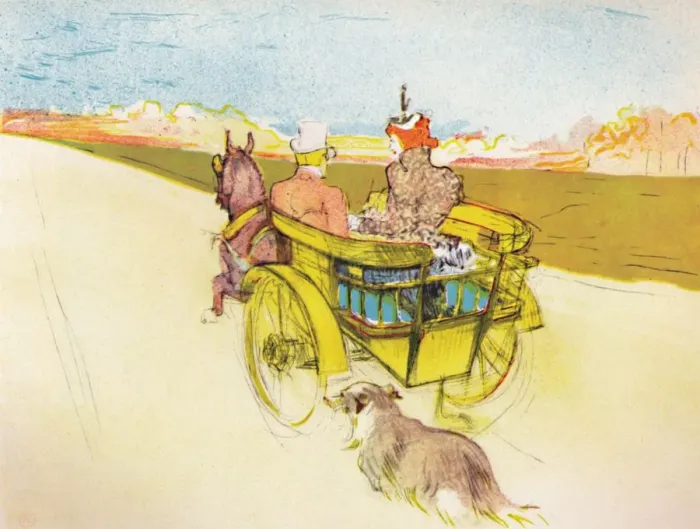 Framed Print : Dog Cart, c. 1897, (1946). Artist: Henri de Toulouse-Lautrec Framed Print : Dog Cart, c. 1897, (1946). Artist: Henri de Toulouse-Lautrec