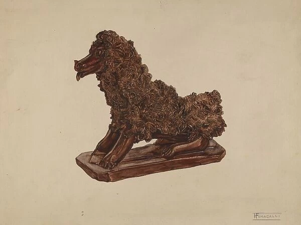 Dog Statuette, c. 1940. Creator: Frank Fumagalli
