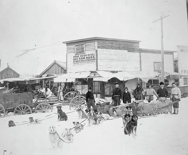Dog team ready to start with provisions, between c1900 and 1927. Creator: Unknown