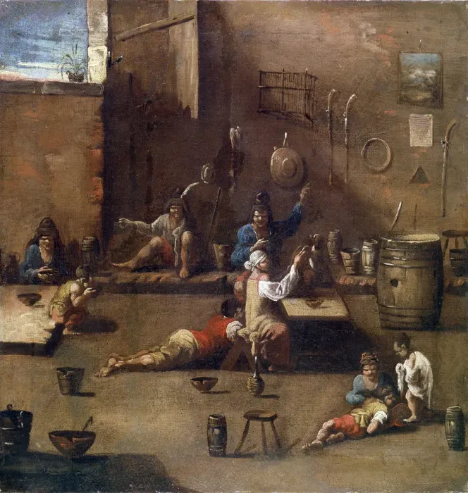 Framed Print : Dog Training, c1690-1745. Artist: Alessandro Magnasco Framed Print : Dog Training, c1690-1745. Artist: Alessandro Magnasco