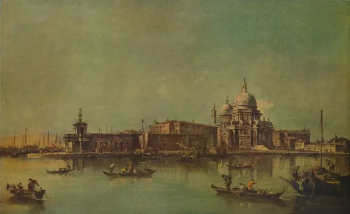 Framed Print : The Dogana and Salute, Venice, c1775, (1938). Artist: Francesco Guardi Framed Print : The Dogana and Salute, Venice, c1775, (1938). Artist: Francesco Guardi
