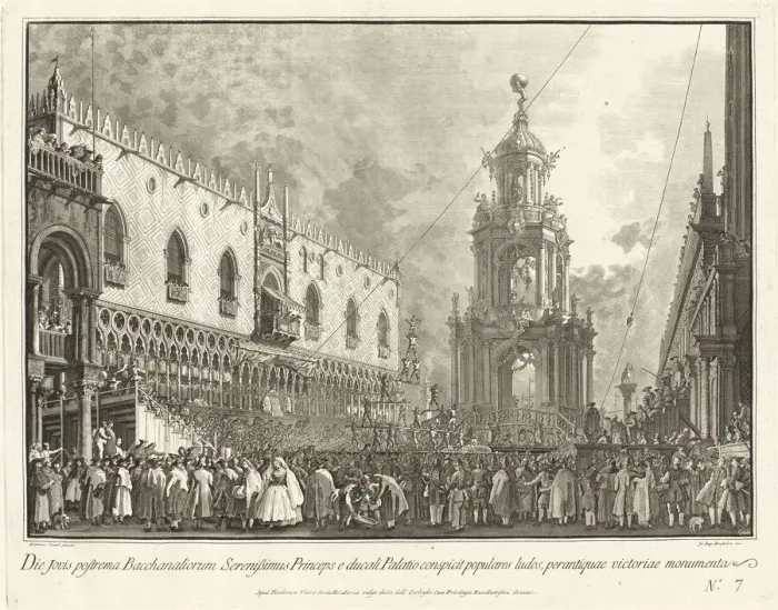 Framed Print : The Doge Attends the Giovedi Grasso Festival in the Piazzetta, 1763 / 1766 Framed Print : The Doge Attends the Giovedi Grasso Festival in the Piazzetta, 1763 / 1766