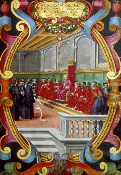 Framed Print : Doge of Venice and his counsel, late 16th century