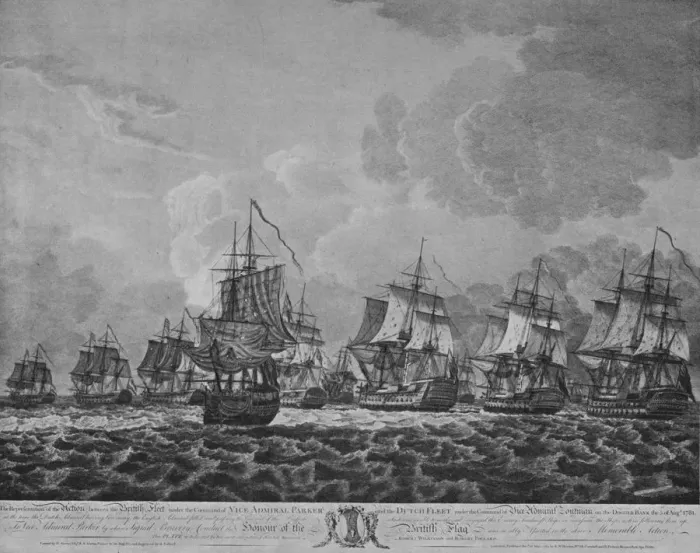Framed Print : The Dogger Bank, c1780s(?). Artist: Dominic Serres Framed Print : The Dogger Bank, c1780s(?). Artist: Dominic Serres