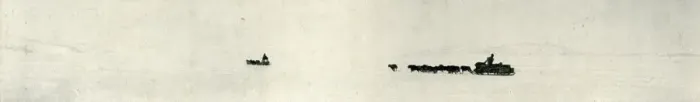 Framed Print : Dogs Galloping Towards The Barrier, c1911, (1913). Artist: Herbert Ponting Framed Print : Dogs Galloping Towards The Barrier, c1911, (1913). Artist: Herbert Ponting