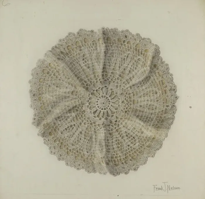 Framed Print : Doily, c. 1939. Creator: Frank Nelson Framed Print : Doily, c. 1939. Creator: Frank Nelson