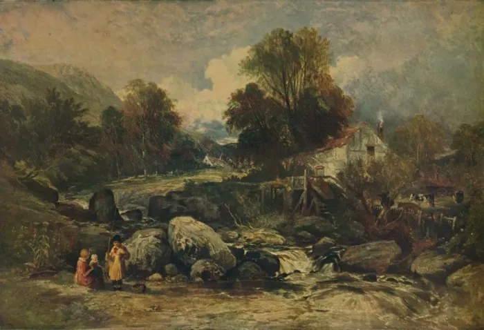 Framed Print : Dol-y-Garrog Mill near Llanrwst, Caernarvonshire, c1844. Artist: William James Muller Framed Print : Dol-y-Garrog Mill near Llanrwst, Caernarvonshire, c1844. Artist: William James Muller