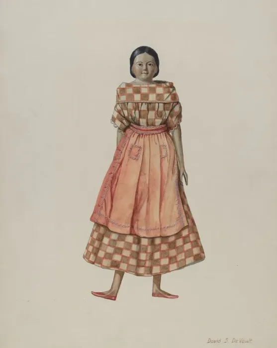 Framed Print : Doll, 1935 / 1942. Creator: Davids De Vault Framed Print : Doll, 1935 / 1942. Creator: Davids De Vault