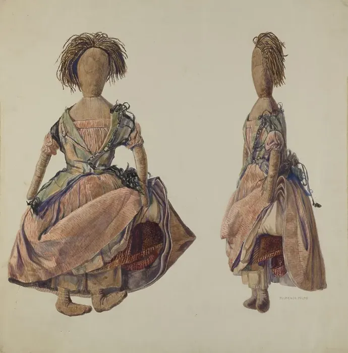 Framed Print : Doll, 1935 / 1942. Creator: Florence Milto Framed Print : Doll, 1935 / 1942. Creator: Florence Milto