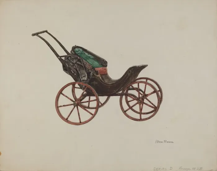 Framed Print : Doll Buggy, 1935 / 1942. Creator: Alfonso Moreno Framed Print : Doll Buggy, 1935 / 1942. Creator: Alfonso Moreno
