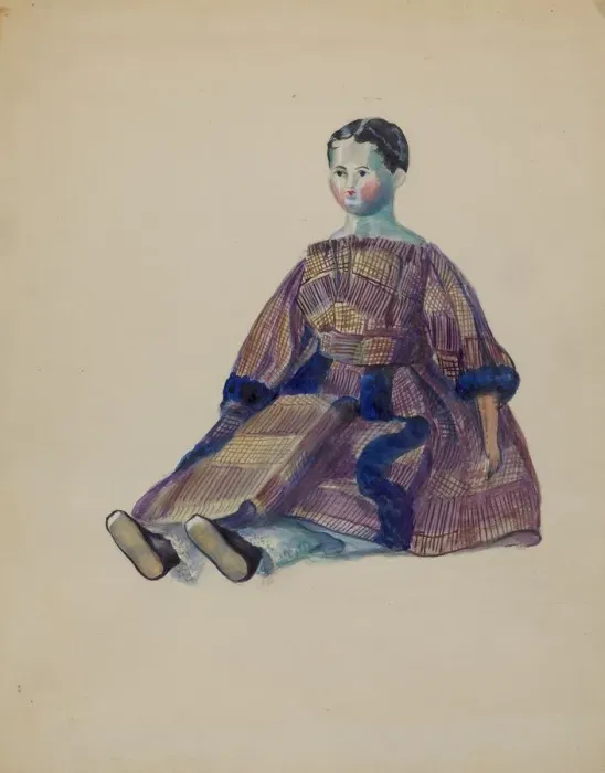 Framed Print : Doll, c. 1936. Creator: Mina Lowry Framed Print : Doll, c. 1936. Creator: Mina Lowry