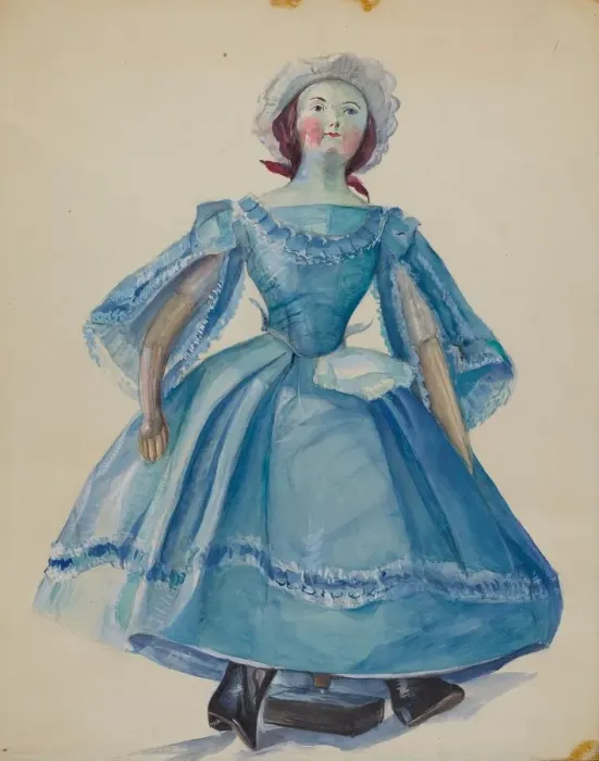 Framed Print : Doll, c. 1936. Creator: Mina Lowry Framed Print : Doll, c. 1936. Creator: Mina Lowry