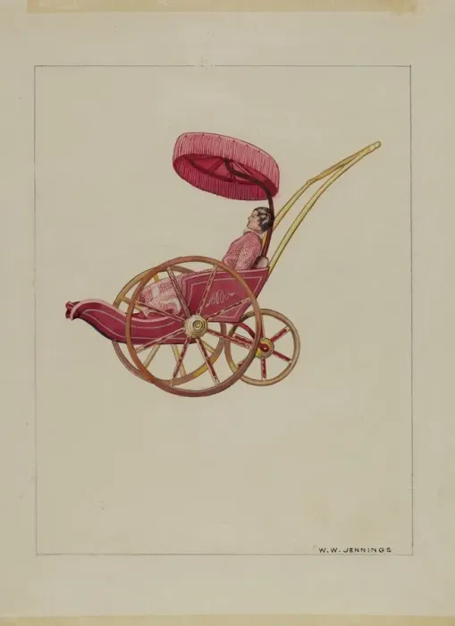 Framed Print : Doll Carriage, 1935 / 1942. Creator: Walter W. Jennings Framed Print : Doll Carriage, 1935 / 1942. Creator: Walter W. Jennings