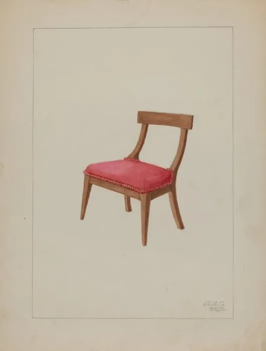 Framed Print : Doll Chair, c. 1936. Creator: Julie C Brush Framed Print : Doll Chair, c. 1936. Creator: Julie C Brush
