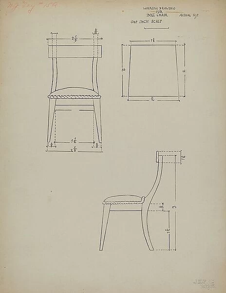 Doll Chair, c. 1936. Creator: Julie C Brush