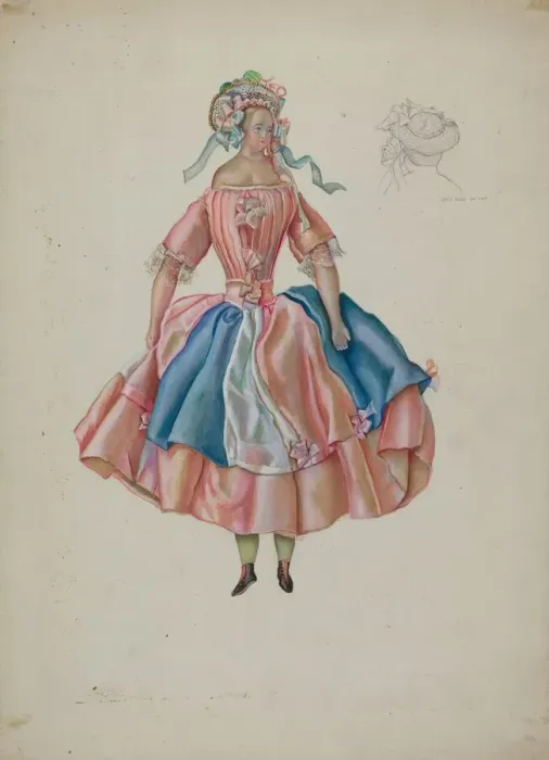 Framed Print : Doll in Costume, c. 1937. Creator: Gwyneth King Framed Print : Doll in Costume, c. 1937. Creator: Gwyneth King