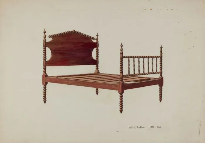 Framed Print : Doll Cradle, c. 1939. Creator: Leslie Macklem Framed Print : Doll Cradle, c. 1939. Creator: Leslie Macklem