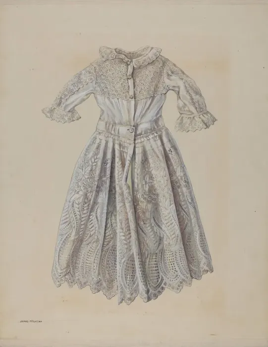 Framed Print : Doll Dress, c. 1936. Creator: James McLellan Framed Print : Doll Dress, c. 1936. Creator: James McLellan