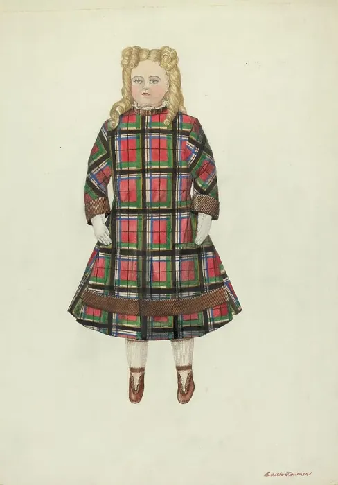 Framed Print : Doll: Florence, c. 1937. Creator: Edith Towner. Doll: Florence, c. 1937. Creator: Edith Towner Framed Print : Doll: Florence, c. 1937. Creator: Edith Towner. Doll: Florence, c. 1937. Creator: Edith Towner