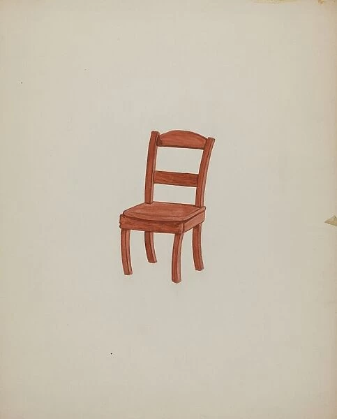 Doll Furniture - Chair, c. 1937. Creator: Ellen Duncan