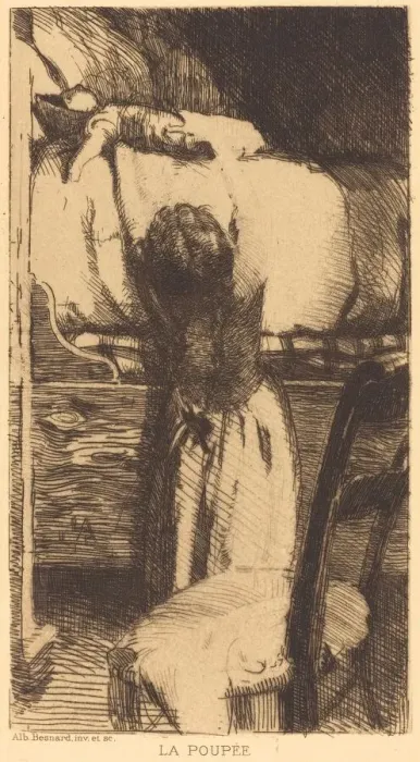 Framed Print : The Doll (La Poupee), 1888. Creator: Paul Albert Besnard