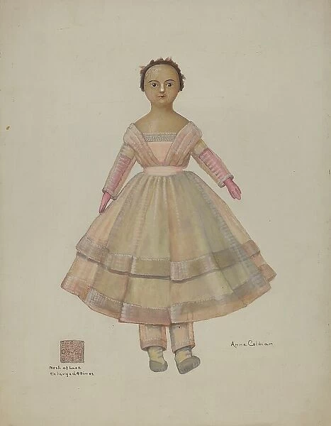 Doll - 'Martha Ann', c. 1937. Creator: Anne Colman. Doll - 'Martha Ann', c. 1937. Creator: Anne Colman