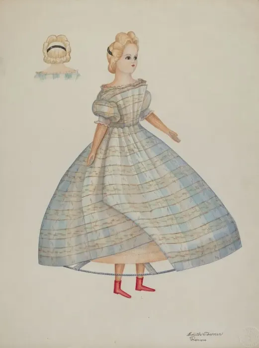 Framed Print : Doll - Nellie Bates, c. 1937. Creators: Josephine C. Romano, Edith Towner Framed Print : Doll - Nellie Bates, c. 1937. Creators: Josephine C. Romano, Edith Towner