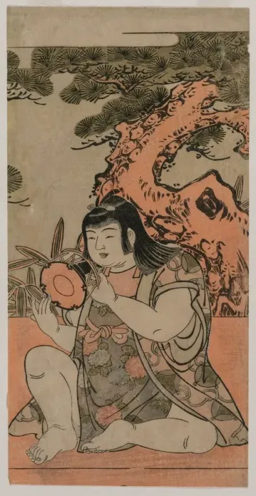 Framed Print : Doll Playing a Hand Drum, 1770s. Creator: Kitao Shigemasa (Japanese, 1739-1819) Framed Print : Doll Playing a Hand Drum, 1770s. Creator: Kitao Shigemasa (Japanese, 1739-1819)