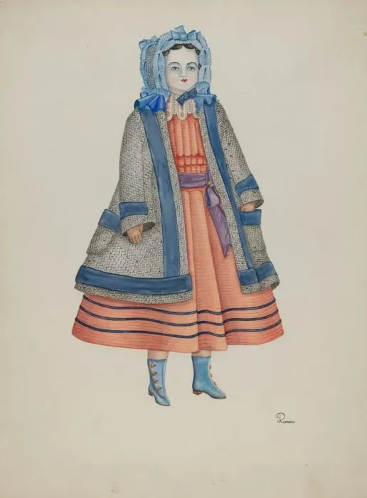 Framed Print : Doll - Rose Bates, 1935 / 1942. Creator: Josephine C. Romano Framed Print : Doll - Rose Bates, 1935 / 1942. Creator: Josephine C. Romano