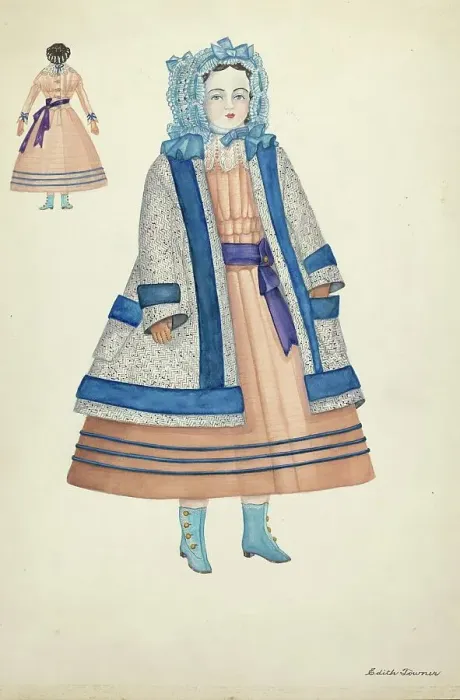 Framed Print : Doll: Rose Bates, 1935 / 1942. Creator: Edith Towner. Doll: Rose Bates, 1935 / 1942. Creator: Edith Towner