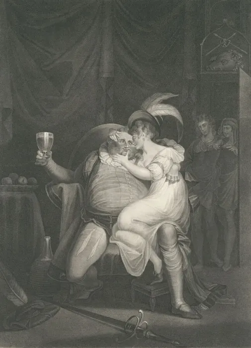Framed Print : Doll Tearsheet, Falstaff, Henry and Poins (Shakespeare, Kin Framed Print : Doll Tearsheet, Falstaff, Henry and Poins (Shakespeare, Kin