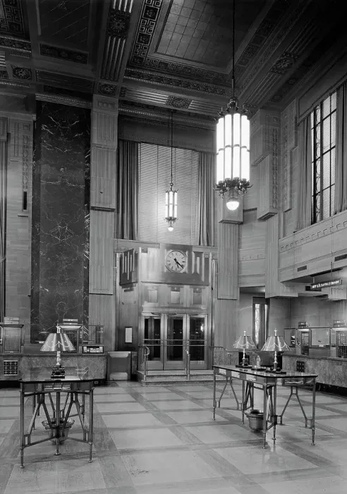 Framed Print : Dollar Savings Bank, Grand Concourse, New York, 1946. Creator: Gottscho-Schleisner, Inc Framed Print : Dollar Savings Bank, Grand Concourse, New York, 1946. Creator: Gottscho-Schleisner, Inc