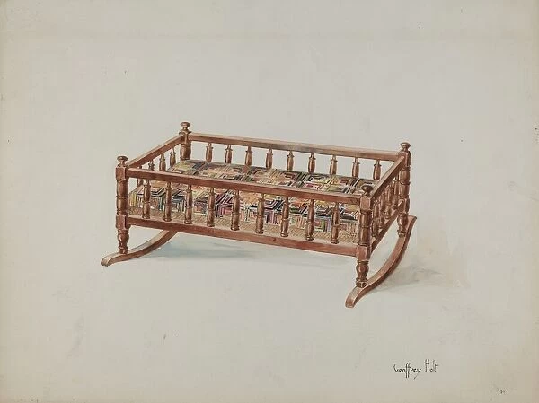 Dolls Cradle, c. 1937. Creator: Geoffrey Holt