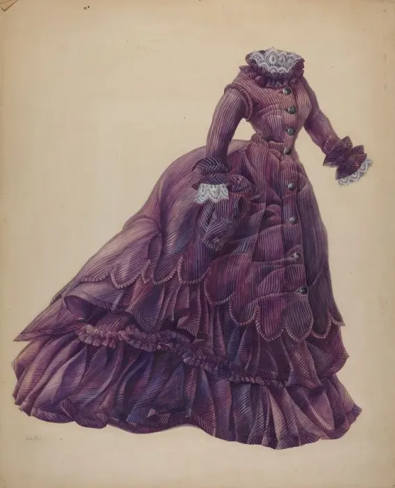 Framed Print : Dolls Dress, c. 1939. Creator: Marie Alain Framed Print : Dolls Dress, c. 1939. Creator: Marie Alain