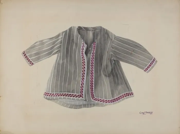 Framed Print : Dolls Jacket, c. 1936. Creator: Chris Makrenos Framed Print : Dolls Jacket, c. 1936. Creator: Chris Makrenos