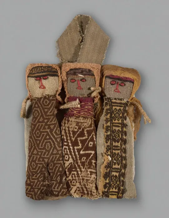 Framed Print : Dolls, Peru, 1950 / 84, with textile fragments from A. D. 1000 / 1476. Creator: Unknown Framed Print : Dolls, Peru, 1950 / 84, with textile fragments from A. D. 1000 / 1476. Creator: Unknown