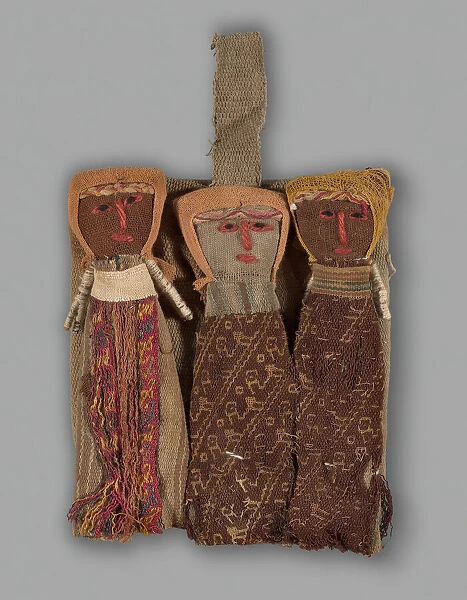 Dolls, Peru, 1950  /  84, with textile fragments from A. D. 1000  /  1476. Creator: Unknown
