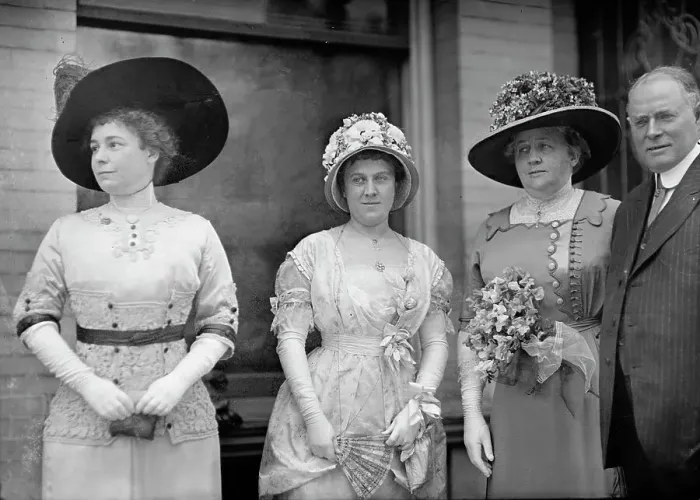 Framed Print : Dolly Madison Breakfast - Mrs. H.D. Clayton; Mrs. Bedell Parker; Mrs. W.J. Bryan; Norman Mack, 1912. Creator: Harris & Ewing. Dolly Madison Breakfast - Mrs. H.D. Clayton; Mrs. Bedell Parker; Mrs. W.J. Bryan; Norman Mack, 1912 Framed Print : Dolly Madison Breakfast - Mrs. H.D. Clayton; Mrs. Bedell Parker; Mrs. W.J. Bryan; Norman Mack, 1912. Creator: Harris & Ewing. Dolly Madison Breakfast - Mrs. H.D. Clayton; Mrs. Bedell Parker; Mrs. W.J. Bryan; Norman Mack, 1912