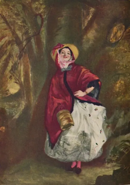 Framed Print : Dolly Varden, 1842, (c1950). Creator: William Powell Frith Framed Print : Dolly Varden, 1842, (c1950). Creator: William Powell Frith