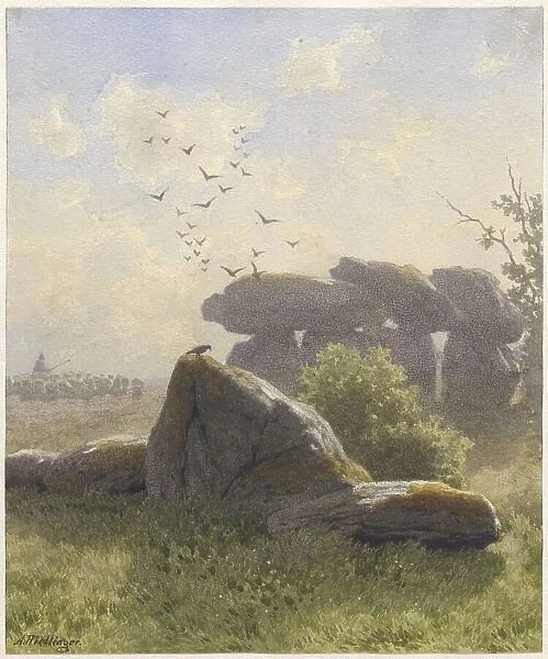 Dolmen, 1846-1867. Creator: Gerrit Alexander Godart Filip Mollinger