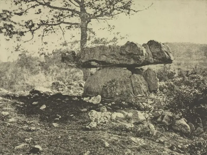 Framed Print : Dolmen, Cap del Puetch, Ariege, France, c. 1865-1869. Creator: Arthur A. Taylor (French Framed Print : Dolmen, Cap del Puetch, Ariege, France, c. 1865-1869. Creator: Arthur A. Taylor (French