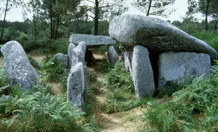 Framed Print : Dolmen of Kerival, Carnac commune, Southern Brittany, France, Megalithic culture, (1997). Creator: LTL Framed Print : Dolmen of Kerival, Carnac commune, Southern Brittany, France, Megalithic culture, (1997). Creator: LTL