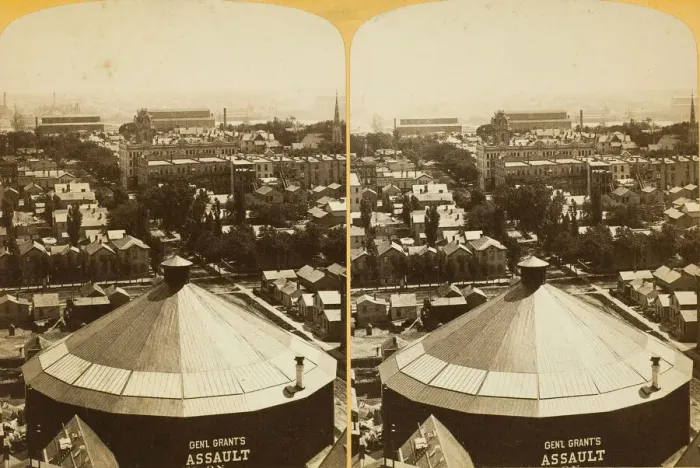 Framed Print : From Dome of Exposition Building, looking South, 1880 / 89. Creator: Henry Hamilton Bennett Framed Print : From Dome of Exposition Building, looking South, 1880 / 89. Creator: Henry Hamilton Bennett